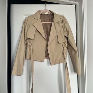 Tie front blazer jacket
